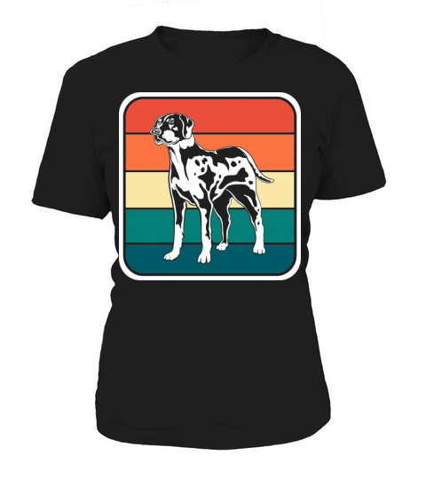 Retro Colorful Louisiana Catahoula Leopard Dog Women's T-Shirt