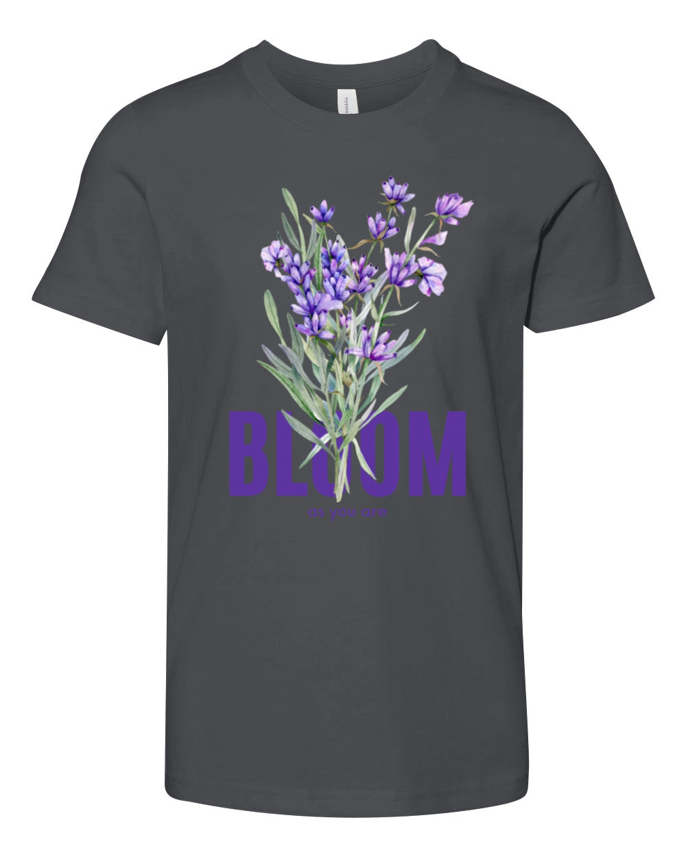 Bloom as You Are Wildflower Design Youth Unisex Jersey Tee