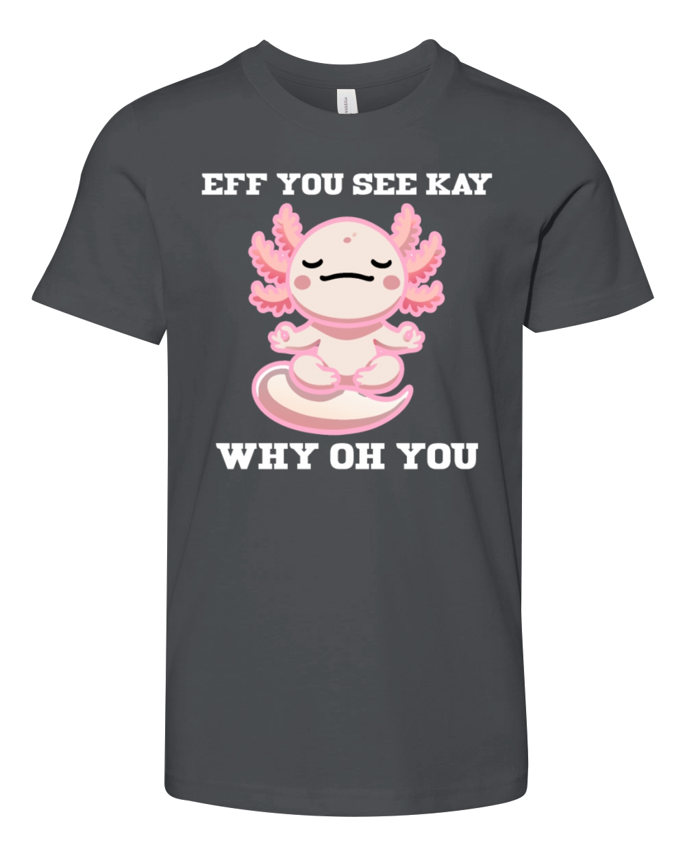 Funny Axolotl Eff You See Kay Why Oh You Design Youth Unisex Jersey Tee