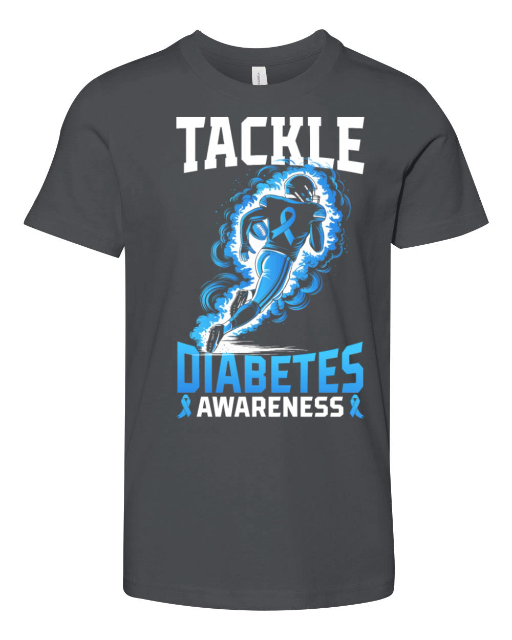 Tackle Diabetes Awareness Gear American Football Youth Unisex Jersey Tee