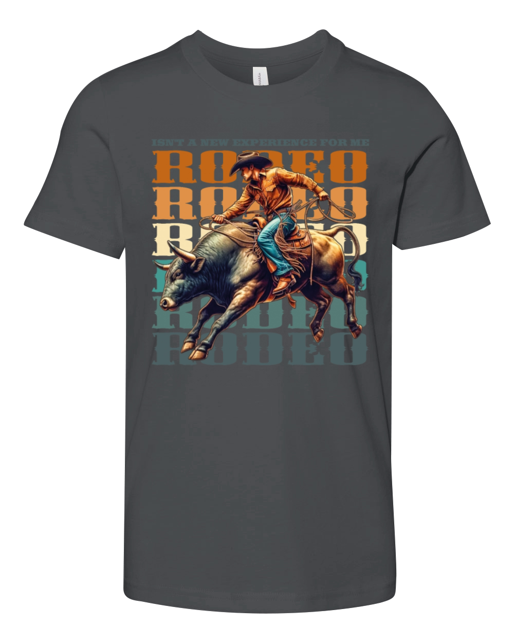 Vintage style Western Bull Rider Youth Unisex Jersey Tee