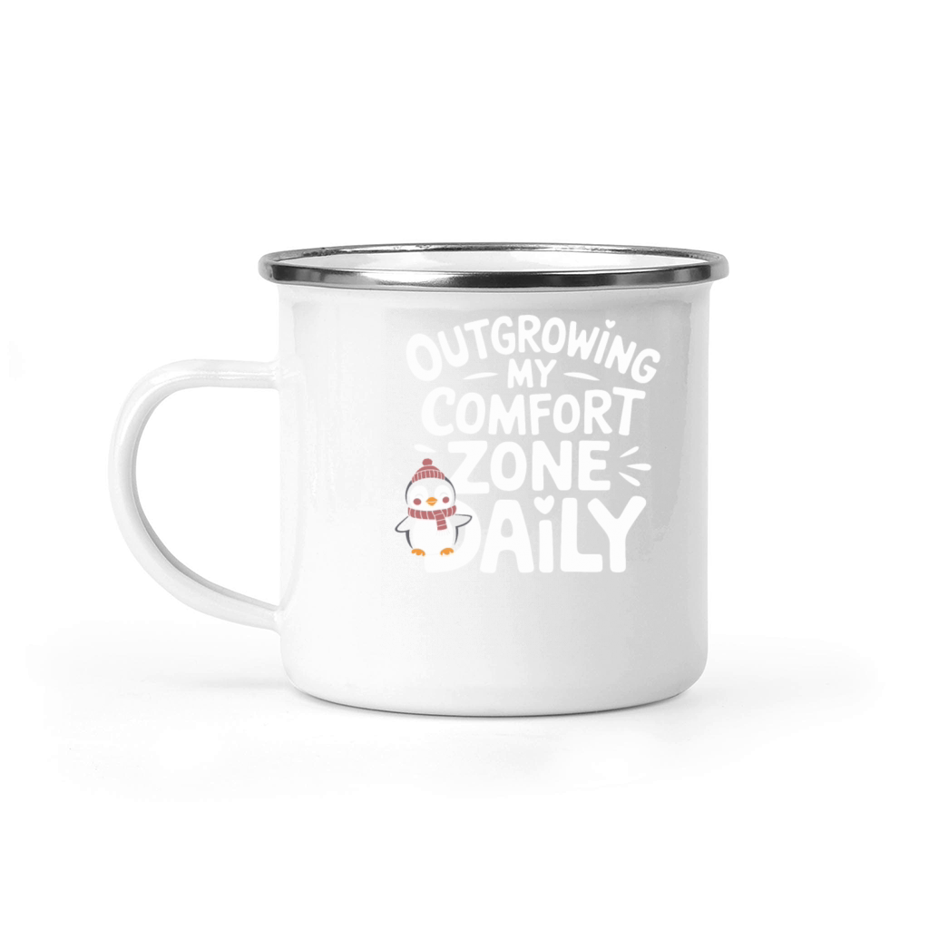Outgrowing My Comfort Zone Daily Self mprovement Camping Mug