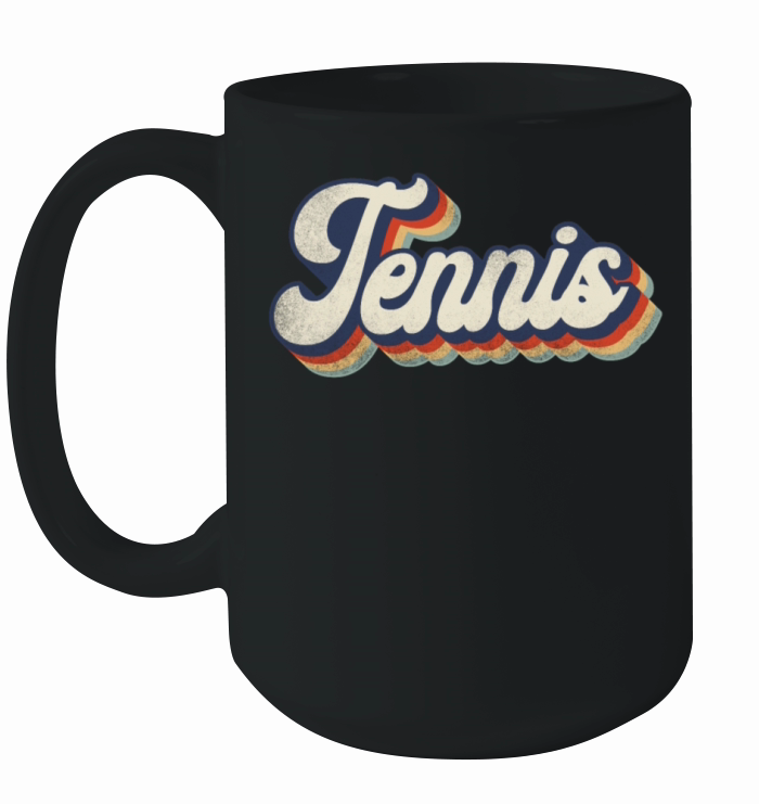 Funny Tennis Player Racket Retro Ceramic Mug