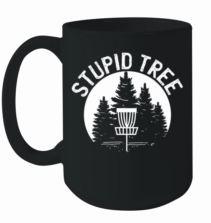 Stupid Tree Distressed Disc Golf Ceramic Mug