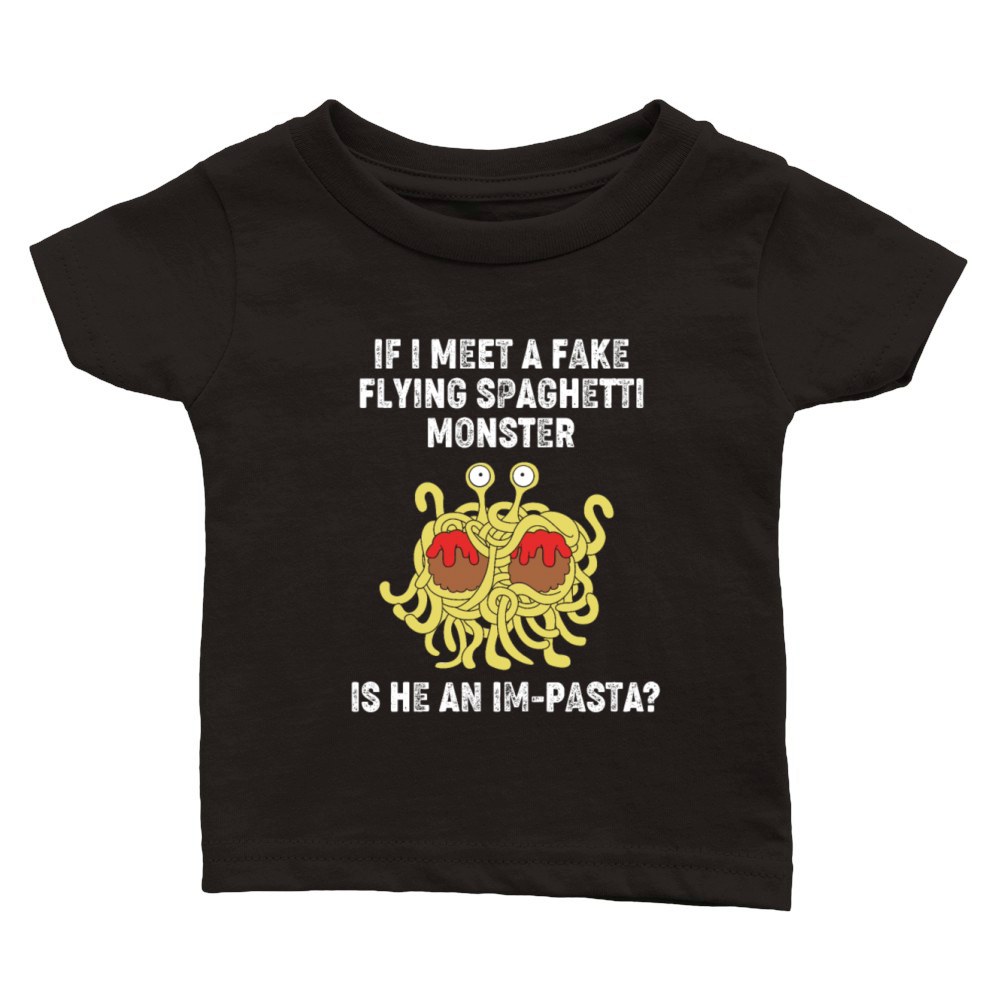 Pastafarian Meet A Fake Flying Spaghetti Monster Classic Baby Crewneck T-shirt