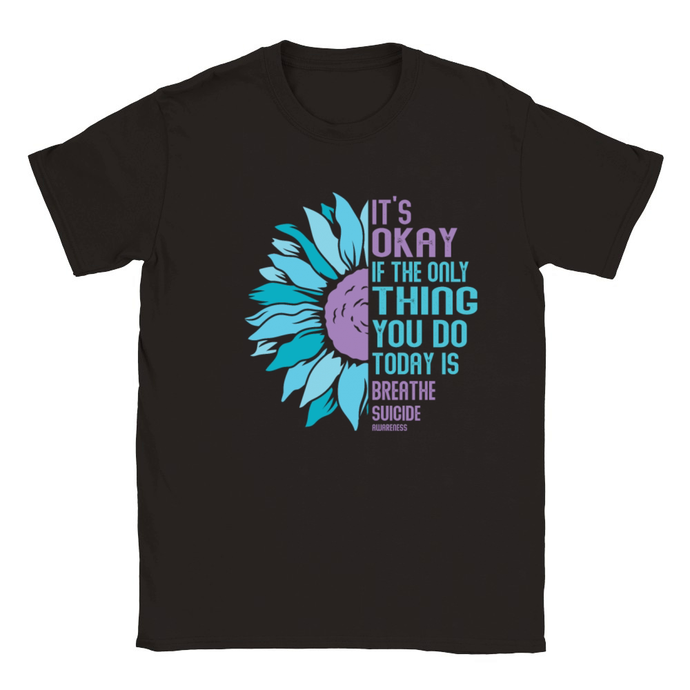 Mental Health Warrior Purple and Teal Classic Kids Crewneck T-shirt