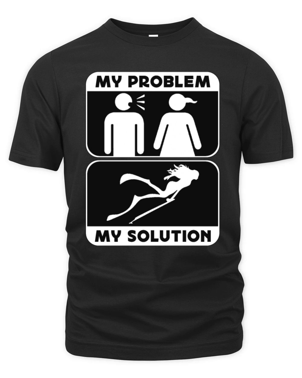 Spearfishing My Problem My Solution Pictogram Mom Organic Unisex T-shirt