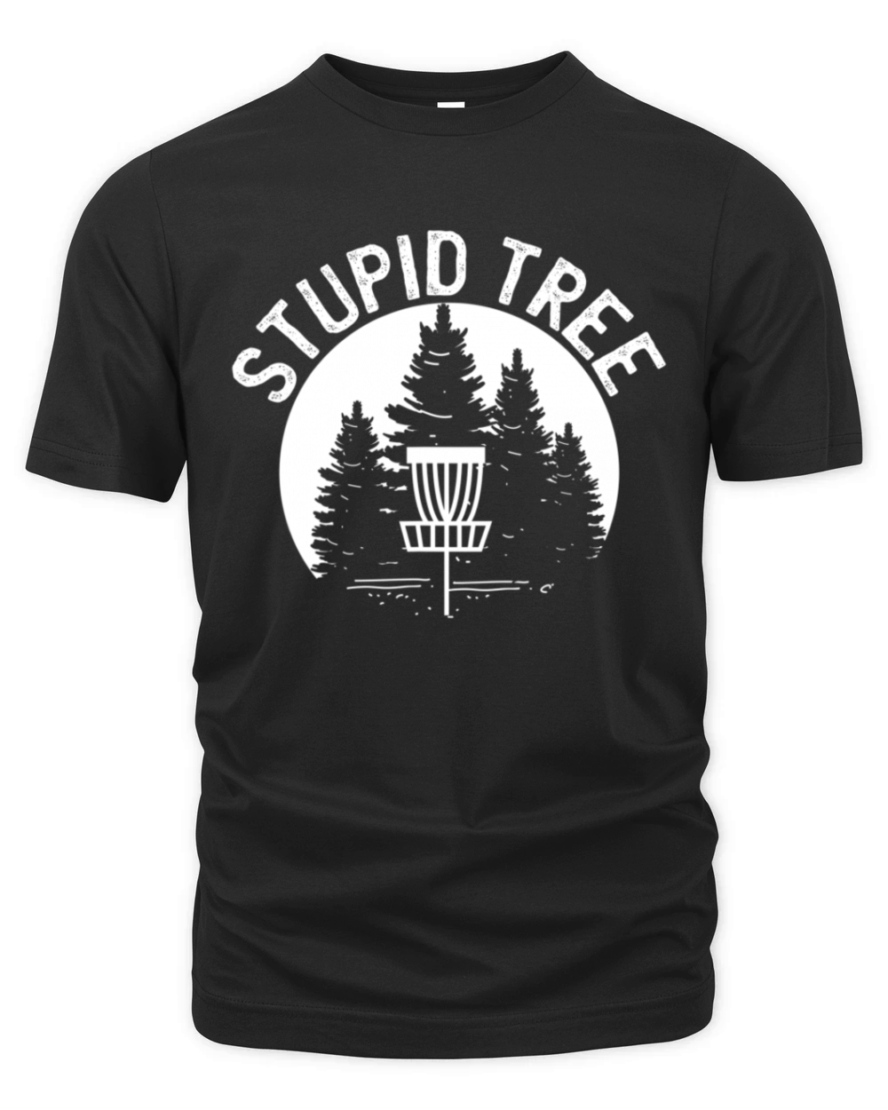 Stupid Tree Distressed Disc Golf Organic Unisex T-shirt