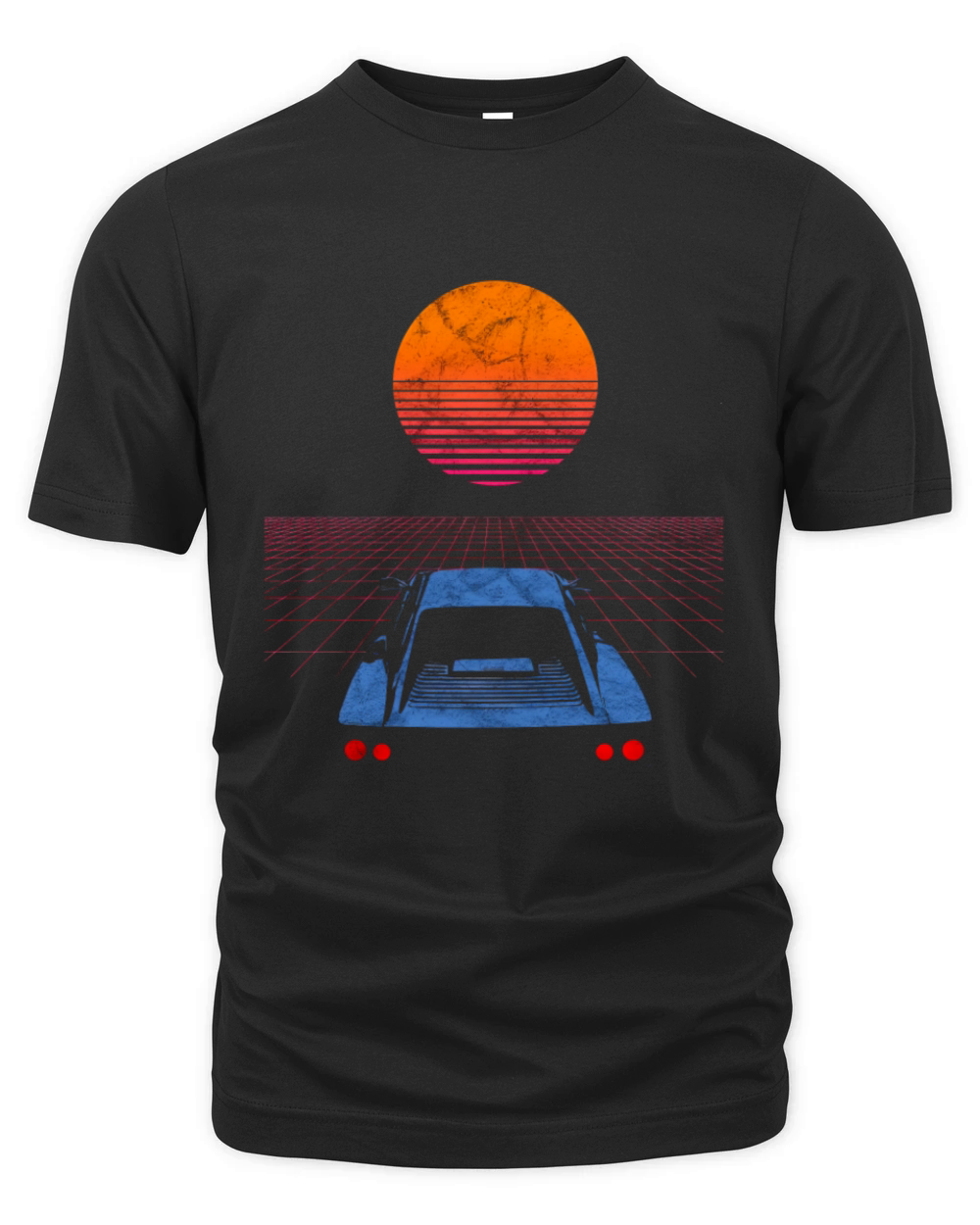 Synthwave Retrowave Aesthetic Vintage Drive Laser Organic Unisex T-shirt
