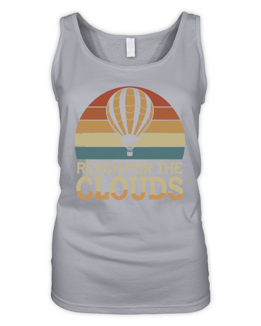 Reach For The Clouds Hot Air Balloon Inspiration Organic Women's Tank Top