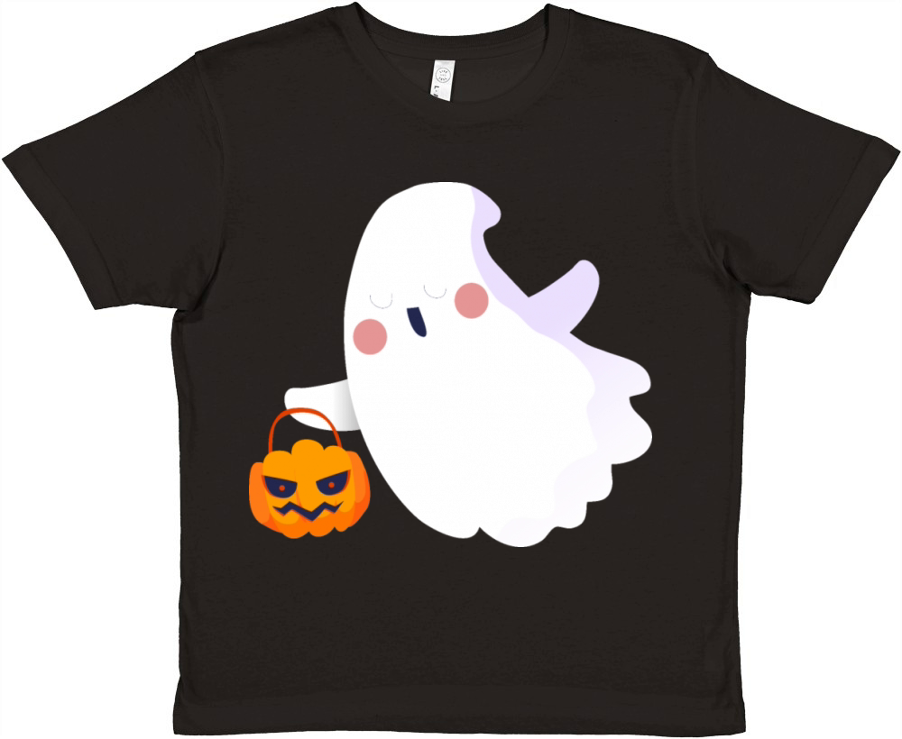 Halloween Ghost Premium Kids Crewneck T-shirt