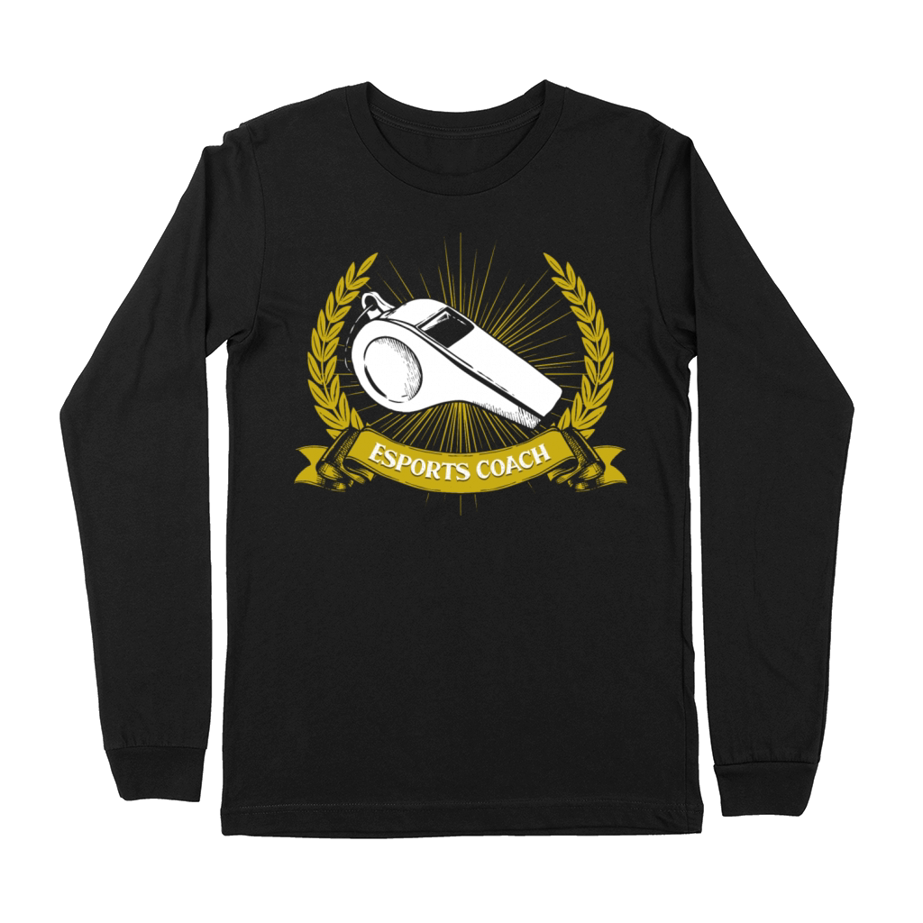 Esports Coach Gamer Funny Video Games Humor Saying Premium Long Sleeve