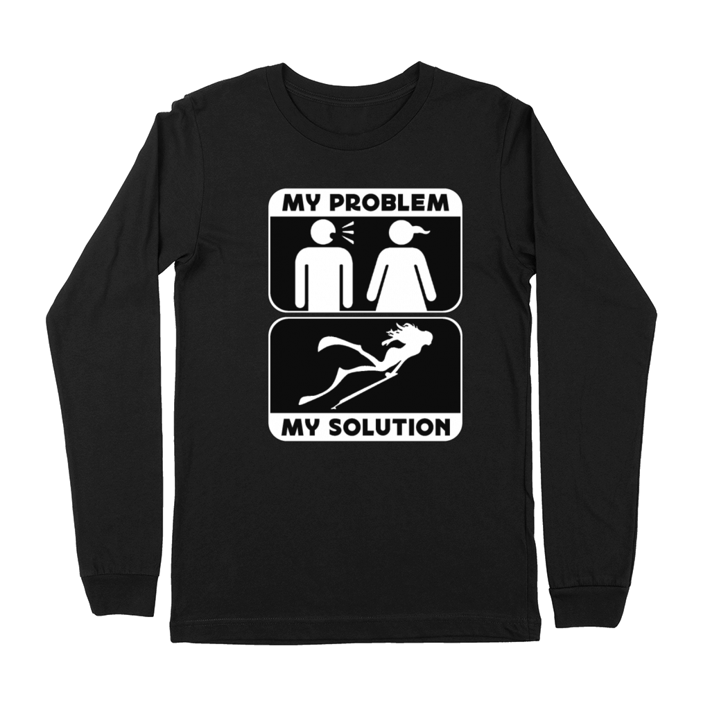 Spearfishing My Problem My Solution Pictogram Mom Premium Long Sleeve