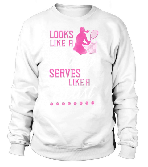 Funny Tennis Player Racket Girl Sweatshirt Unisex