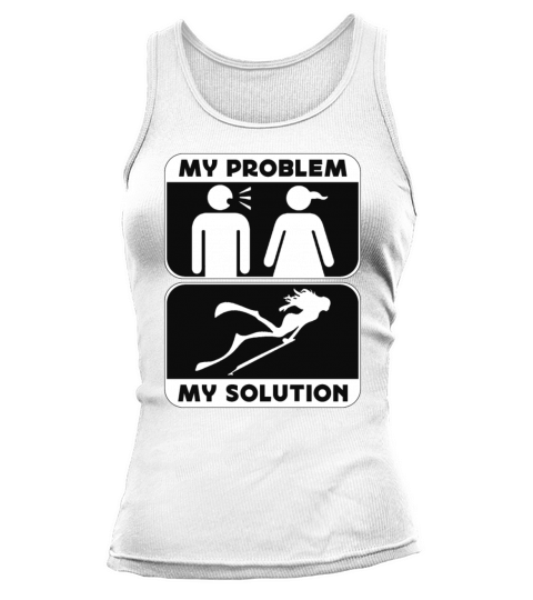 Spearfishing My Problem My Solution Pictogram Mom Tank top Woman