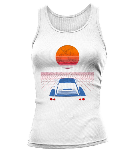 Synthwave Retrowave Aesthetic Vintage Drive Laser Tank top Woman