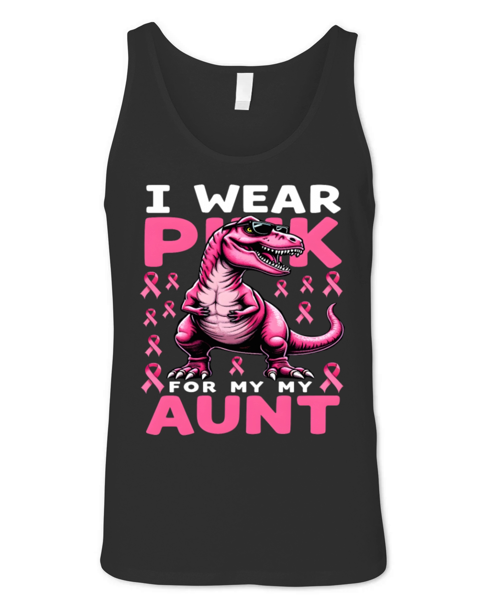 Breast Cancer Pink Awareness Design Unisex Jersey Tank