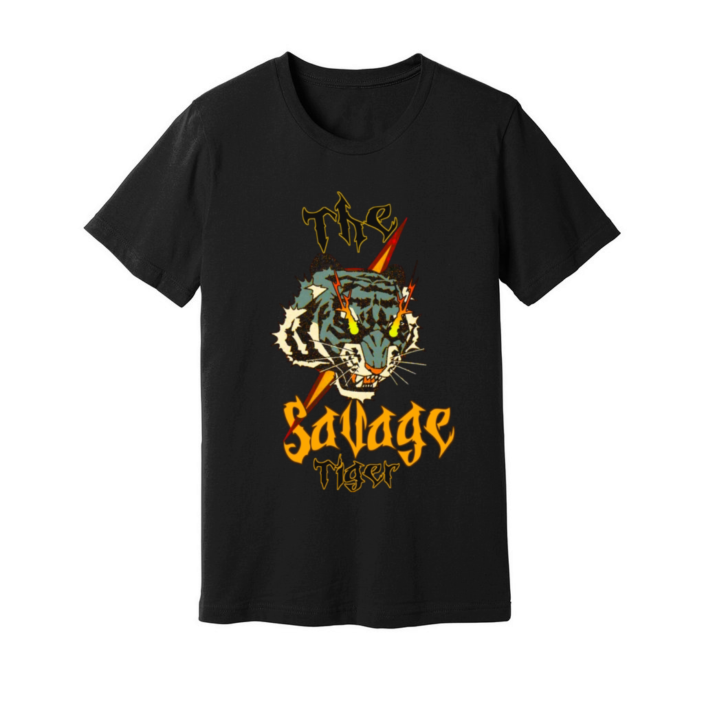 the Savage Tiger vintage design Unisex Jersey Tee