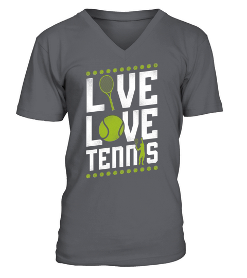 Funny Tennis Player Racket Girl V-Neck T-shirt