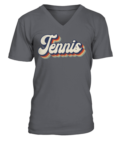 Funny Tennis Player Racket Retro V-Neck T-shirt