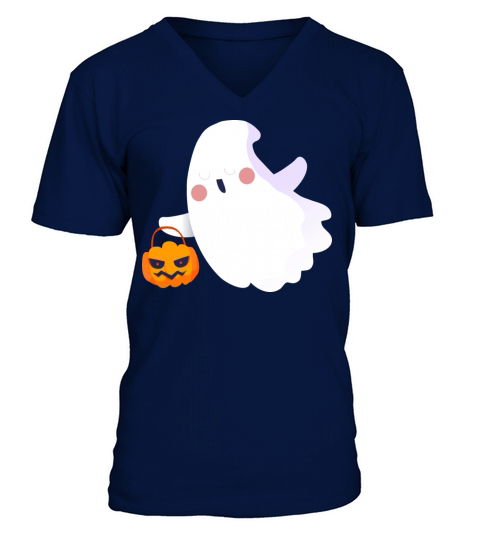 Halloween Ghost V-Neck T-shirt