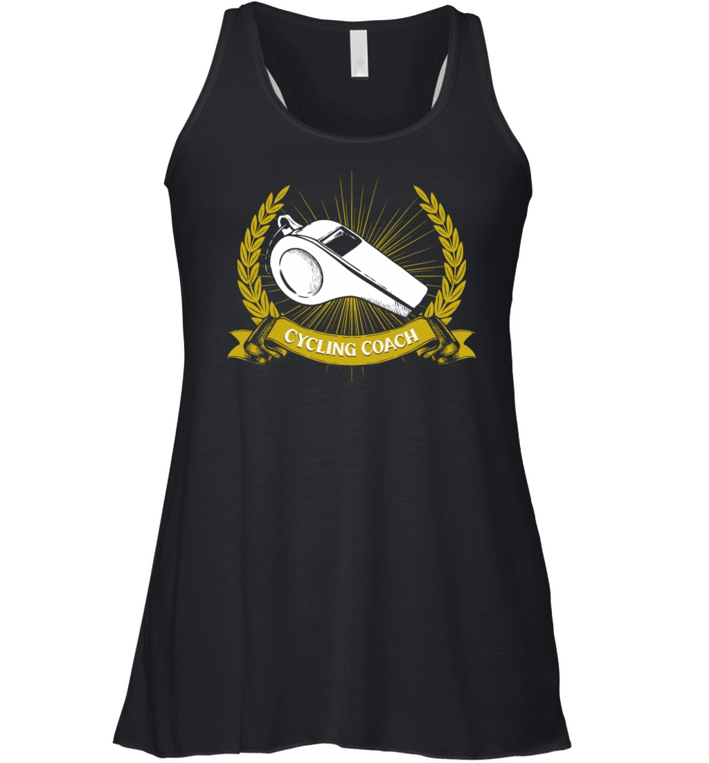 Cycling Coach Cyclist Funny Biker Humor Sayings Tr Women's Flowy Tank Top