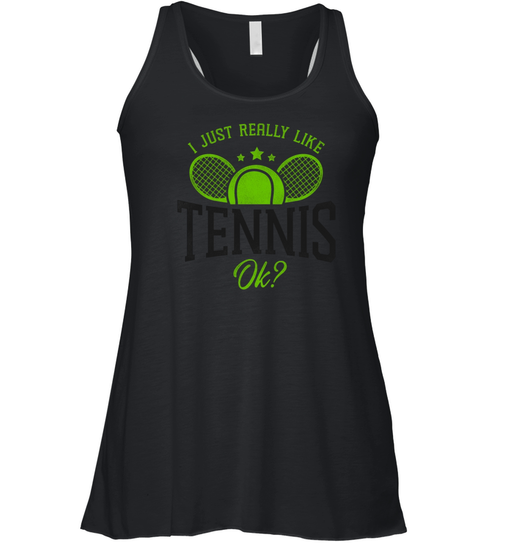 Funny Tennis Player Racket I Just Women's Flowy Tank Top
