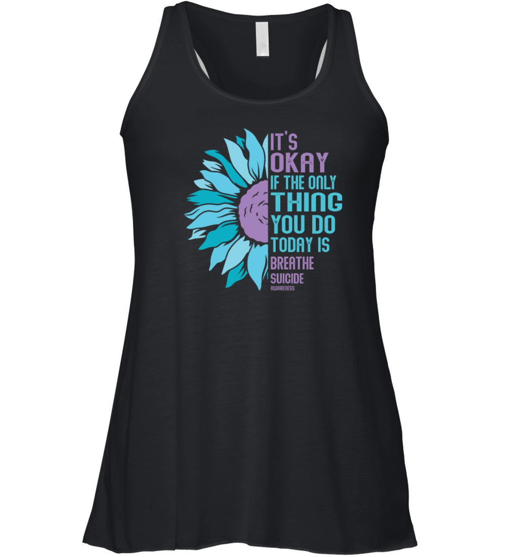Mental Health Warrior Purple and Teal Women's Flowy Tank Top
