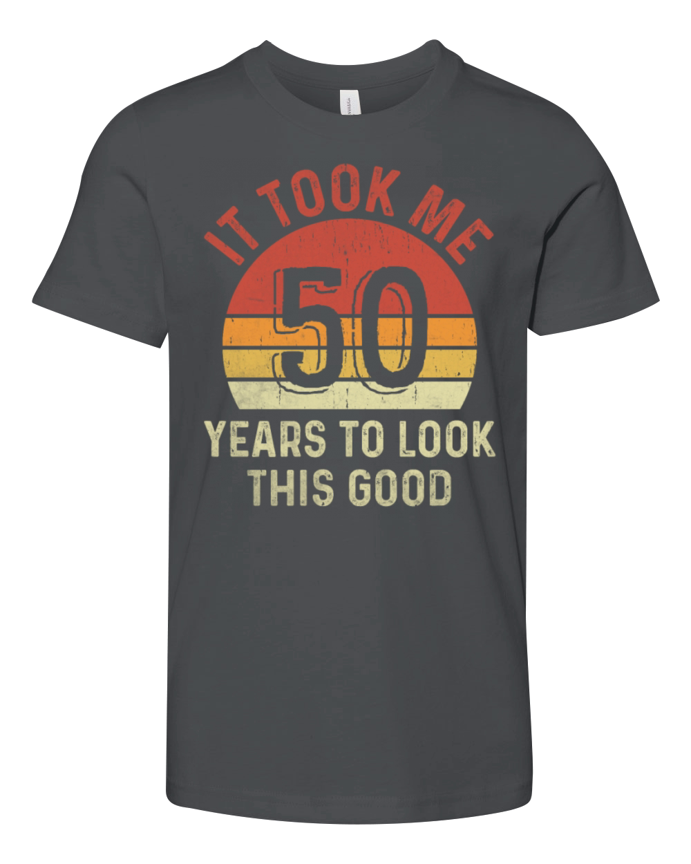 it took me 50 years to look this good Retro Sunset Youth Unisex Jersey Tee