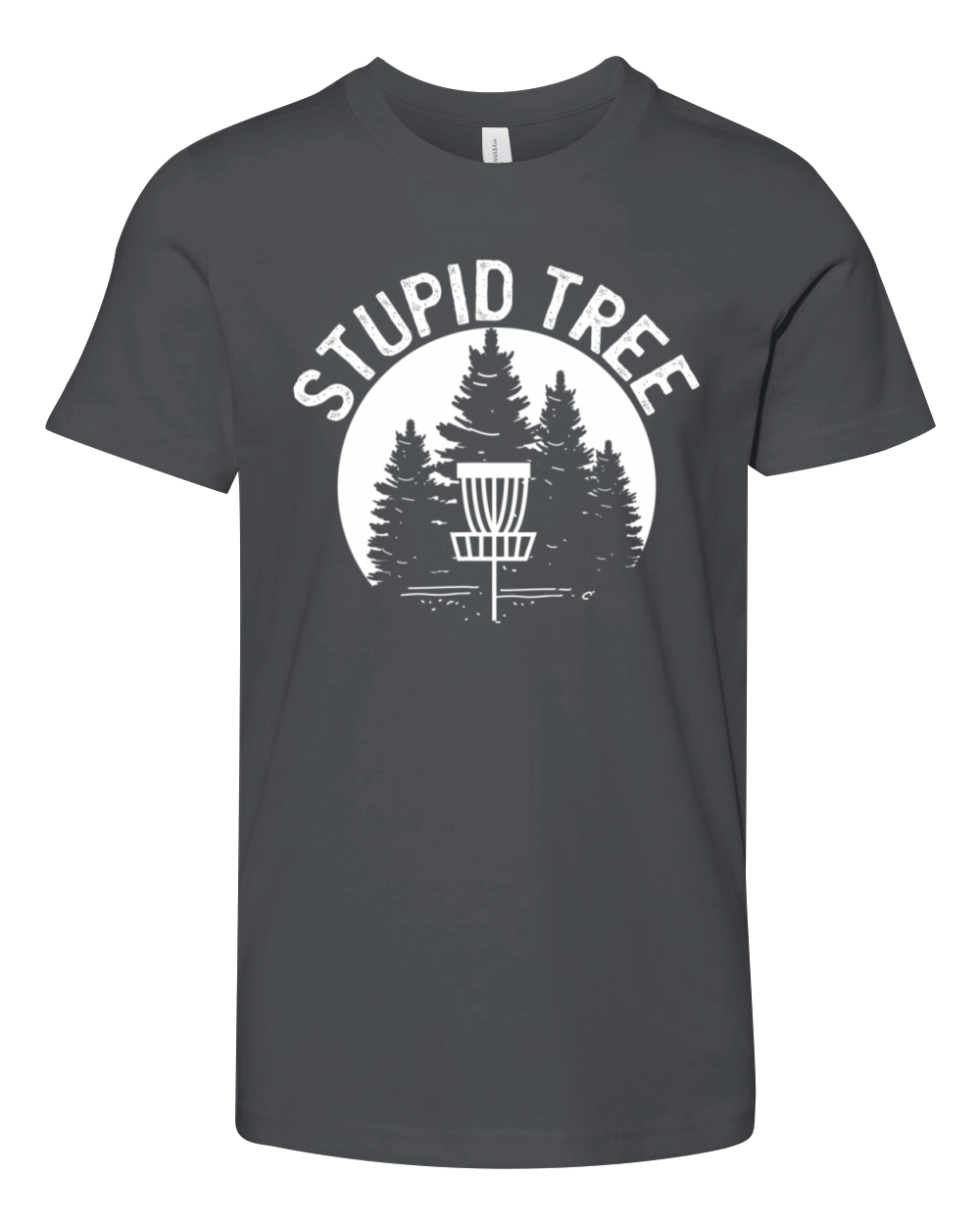 Stupid Tree Distressed Disc Golf Youth Unisex Jersey Tee
