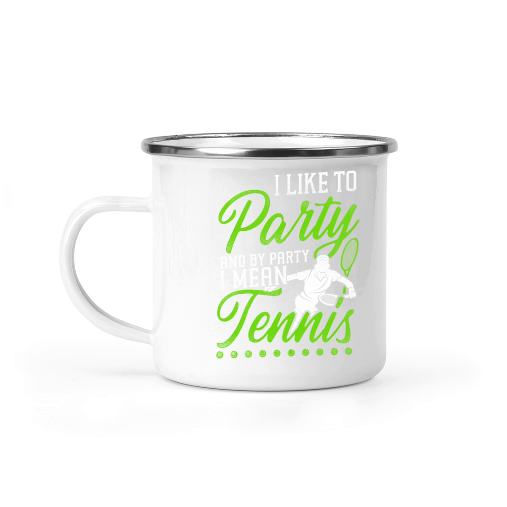 Funny Tennis Player Racket I Like Camping Mug