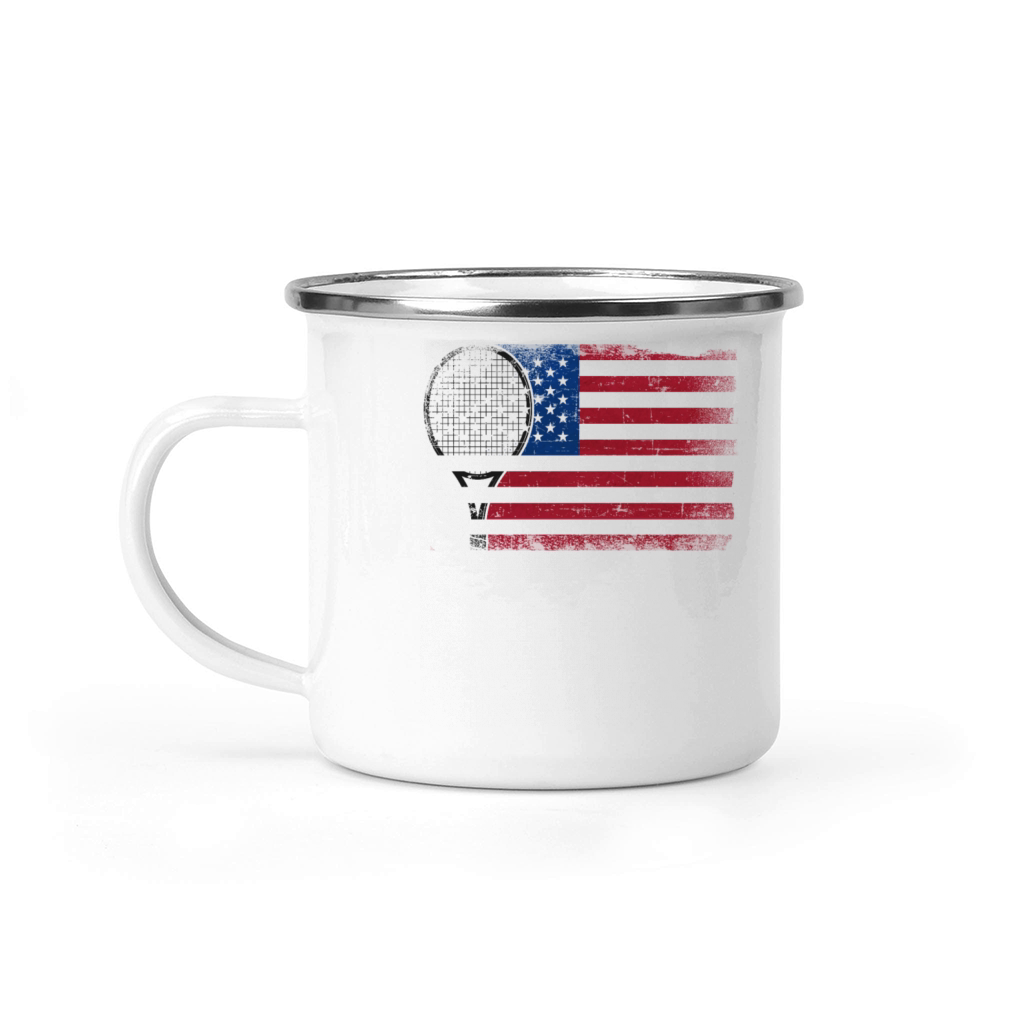 Funny Tennis Player Racket Camping Mug