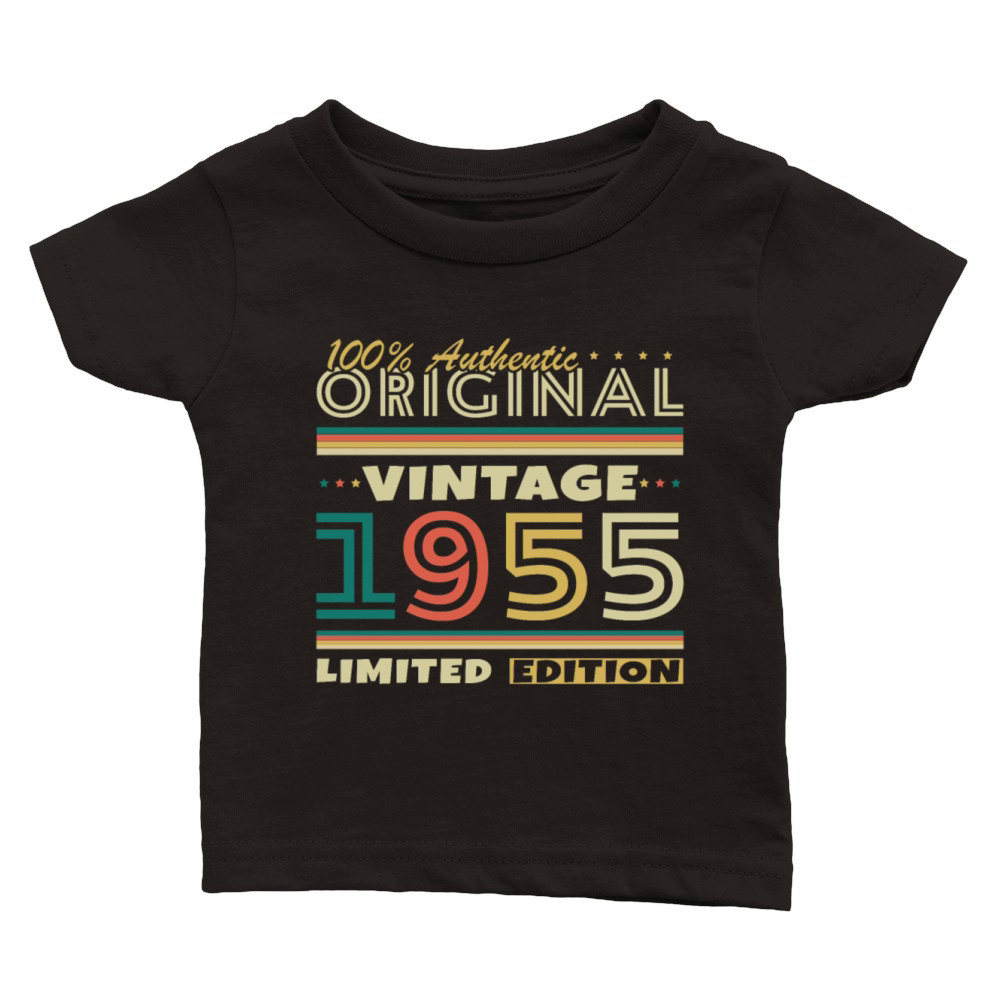 70 Years 1955 Vintage Retro Birthday Gift Classic Baby Crewneck T-shirt