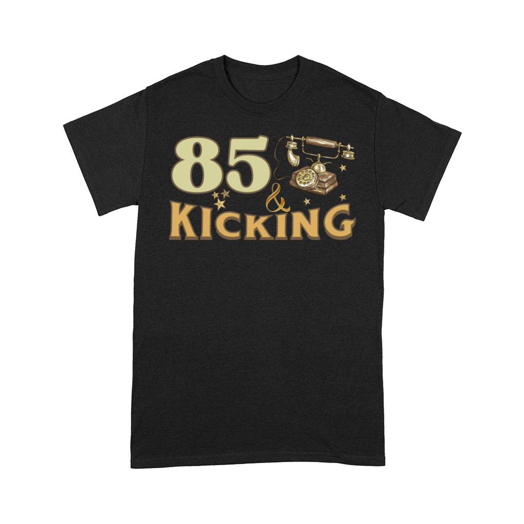 85 and Kicking Birthday Vintage Telephone Design Comfort T-shirt