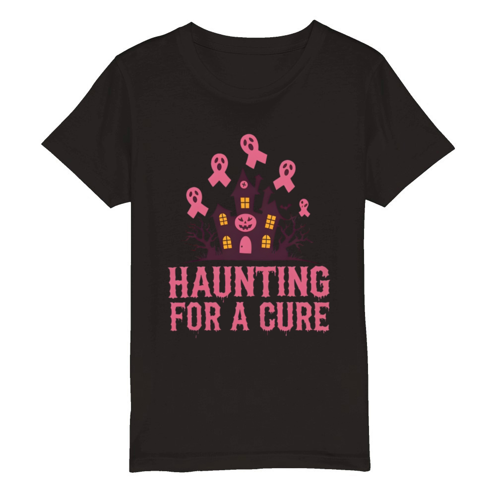 Haunting for a Cure Organic Kids Crewneck T-shirt