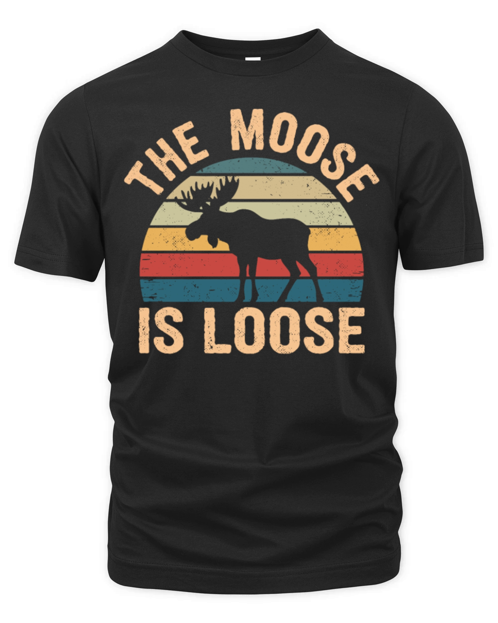 Retro The Moose is Loose Vintage Wildlife Nature Organic Unisex T-shirt