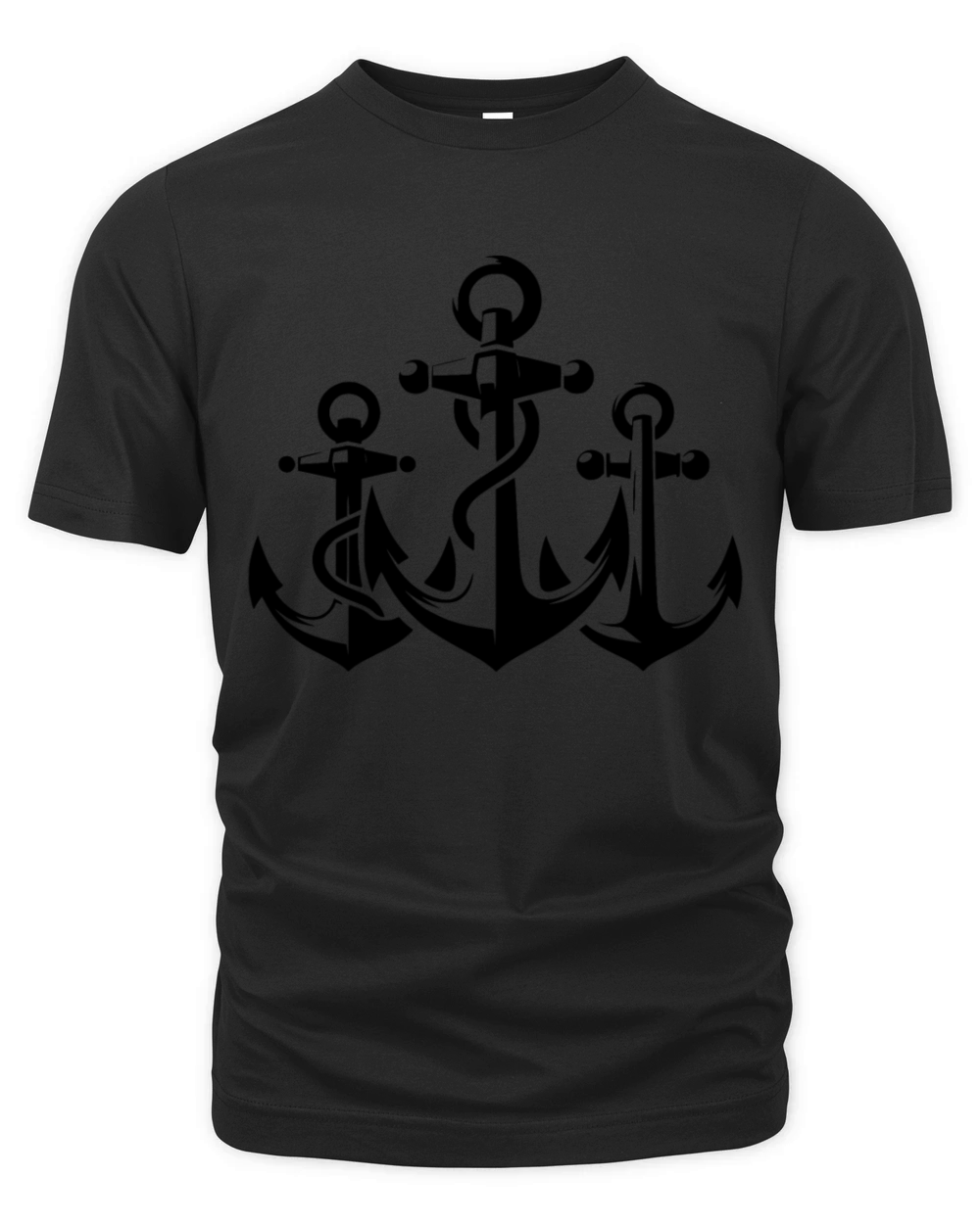 Three Anchors With Rope Rope Around The Iron Organic Unisex T-shirt