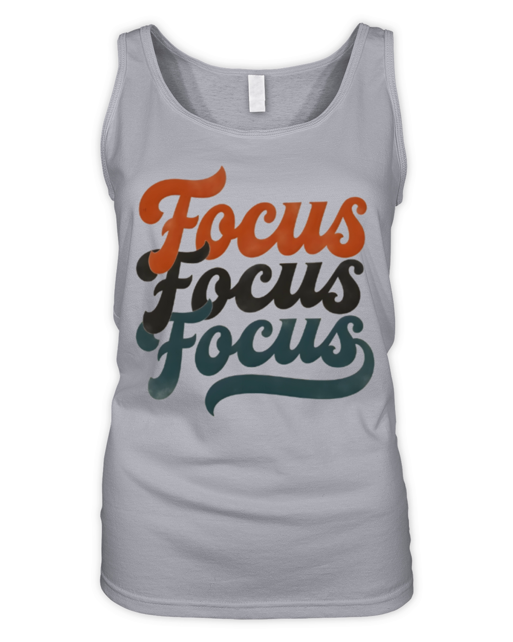 Focus Retro Vintage Typography Organic Women's Tank Top