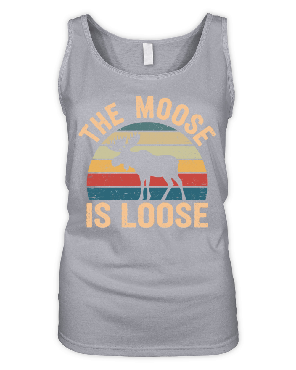 Retro The Moose is Loose Vintage Wildlife Nature Organic Women's Tank Top