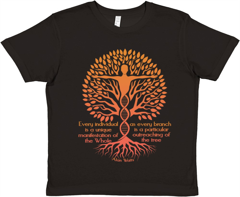 Alan Watts Tree of Life DNA Spiritual Zen Art Premium Kids Crewneck T-shirt