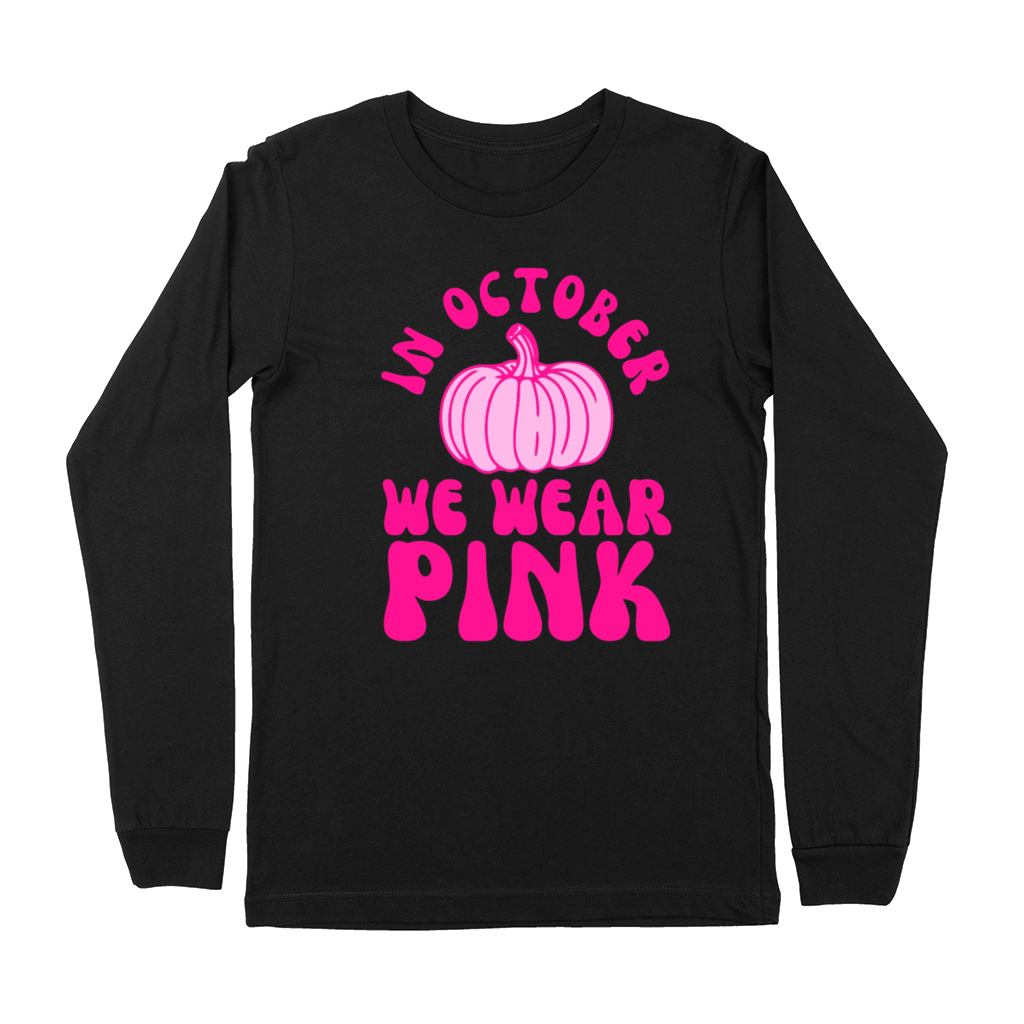 In October We Wear Pink Pumpkin Premium Long Sleeve
