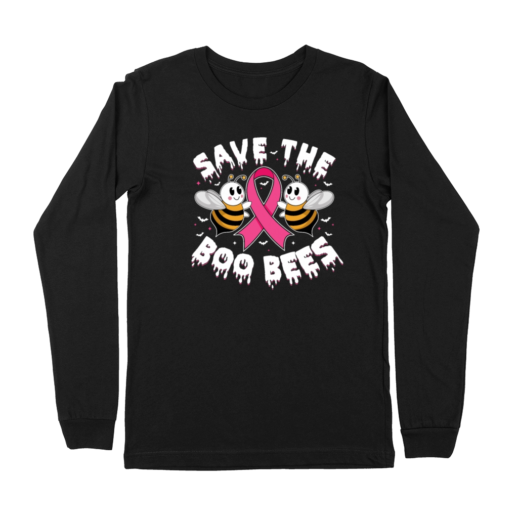 Save the Boobees Halloween Breast Cancer Awareness Premium Long Sleeve