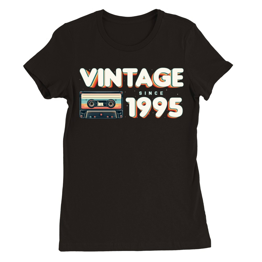 Retro Vintage 1995 Nostalgic Birthday Men Women Premium Womens Crewneck T-shirt