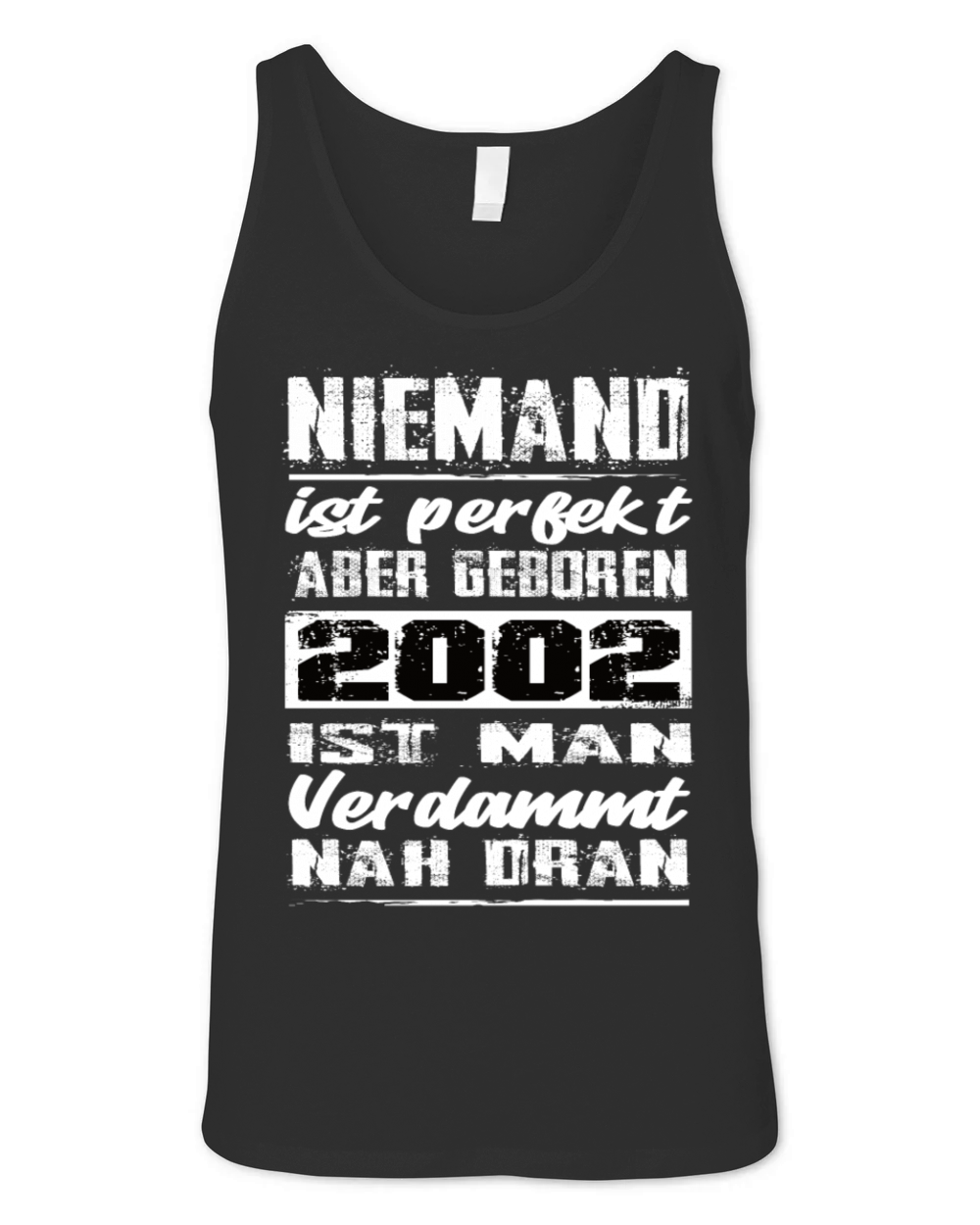Nobody Is Perfect But Born 2002 Birthday Unisex Jersey Tank