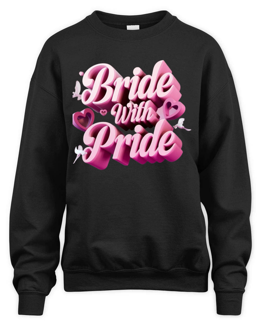bride with pride fabric design Unisex Premium Crewneck Sweatshirt
