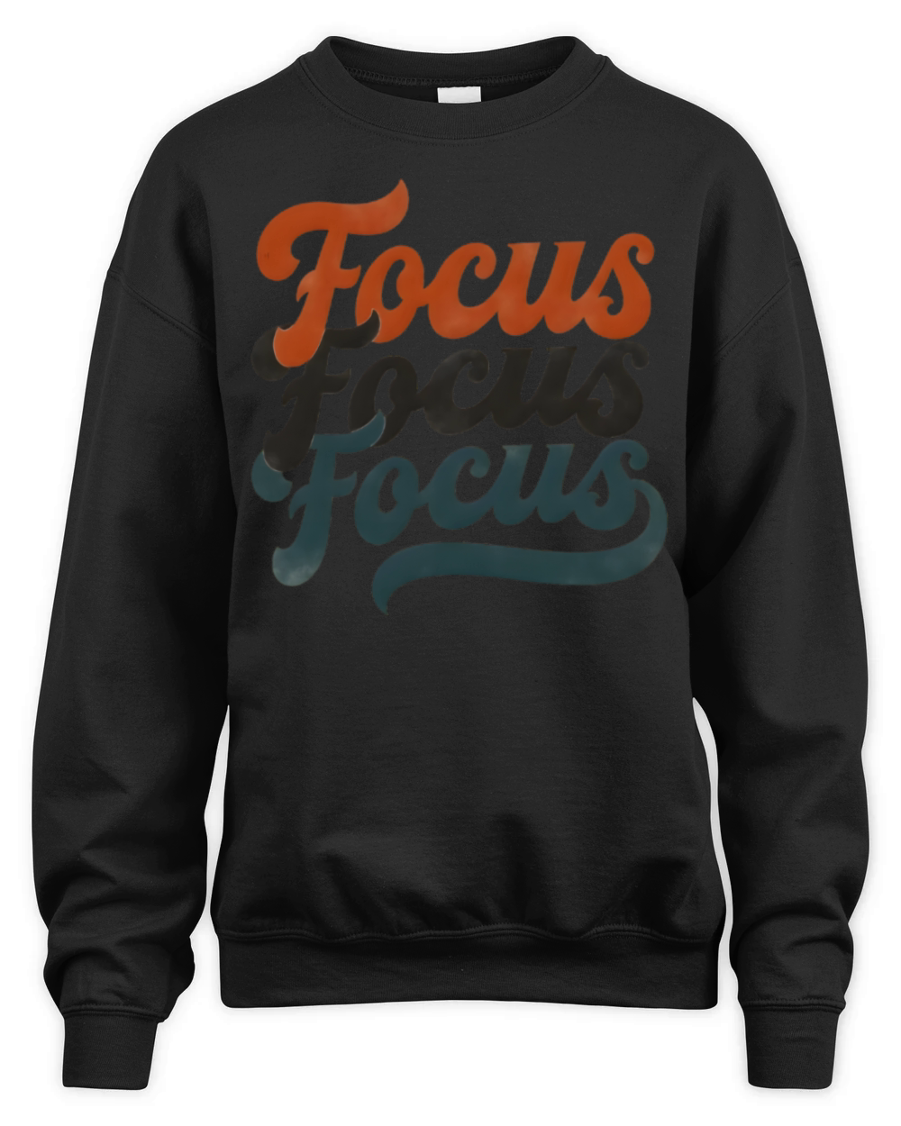Focus Retro Vintage Typography Unisex Premium Crewneck Sweatshirt