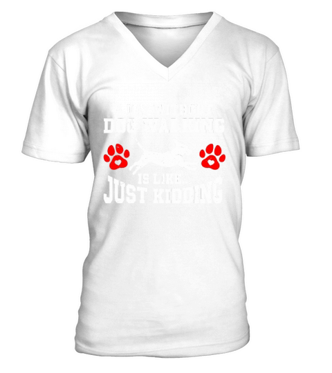 Dog Walker Professional Pet Sitter Dog Walking V-Neck T-shirt