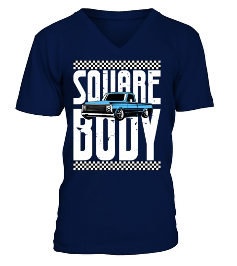 Vintage American Square Body Truck 4x4 Mud Trucks V-Neck T-shirt