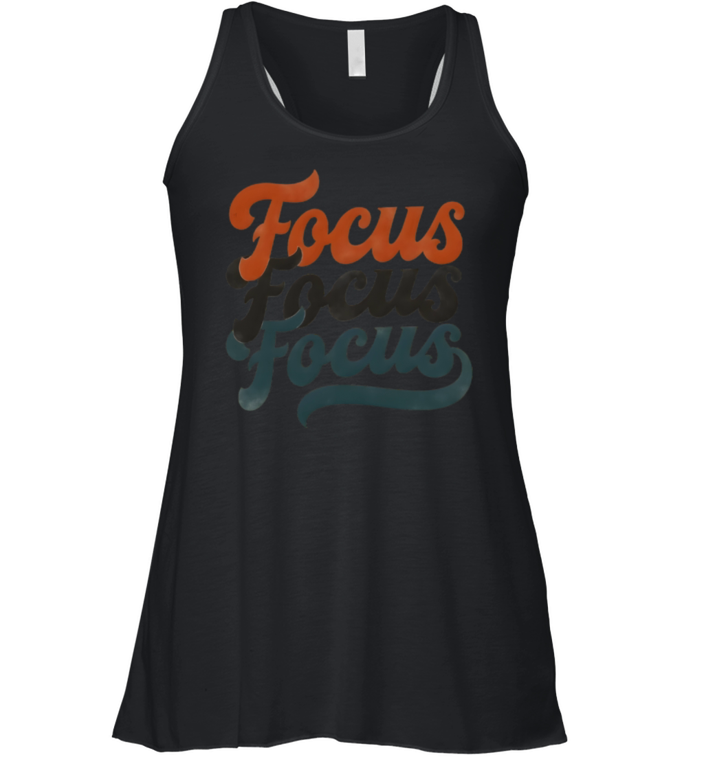Focus Retro Vintage Typography Women's Flowy Tank Top