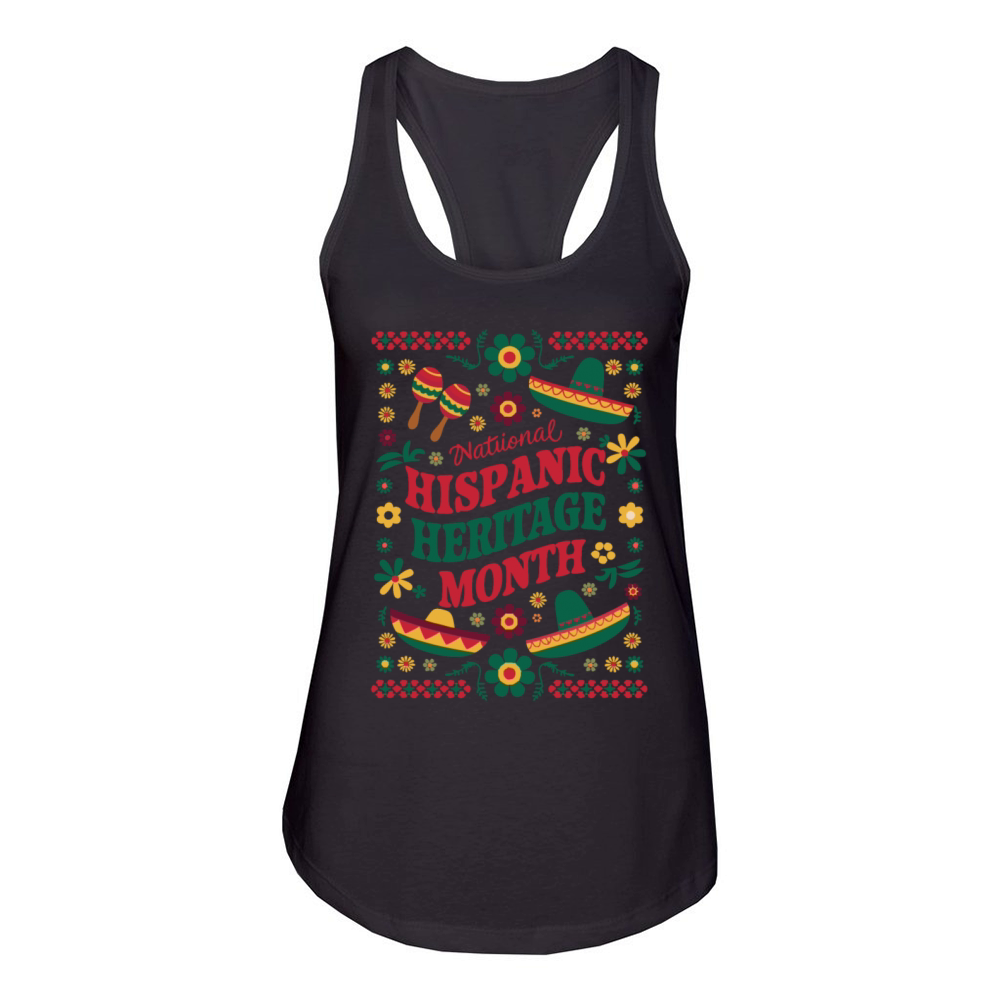 Celebrate National Hispanic Heritage Month Women's Racerback Tank